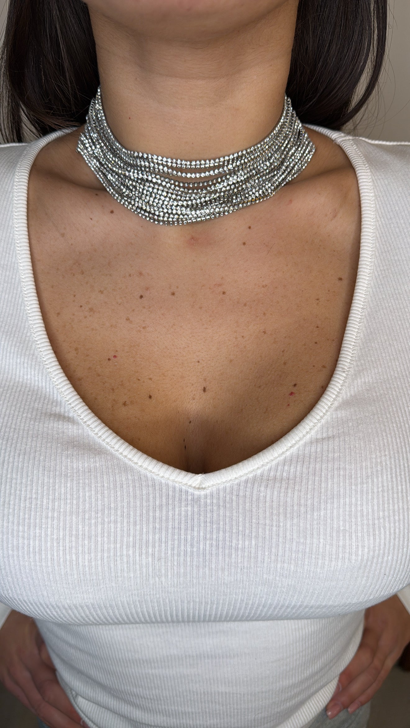 Choker " Multi Tennis Silver"