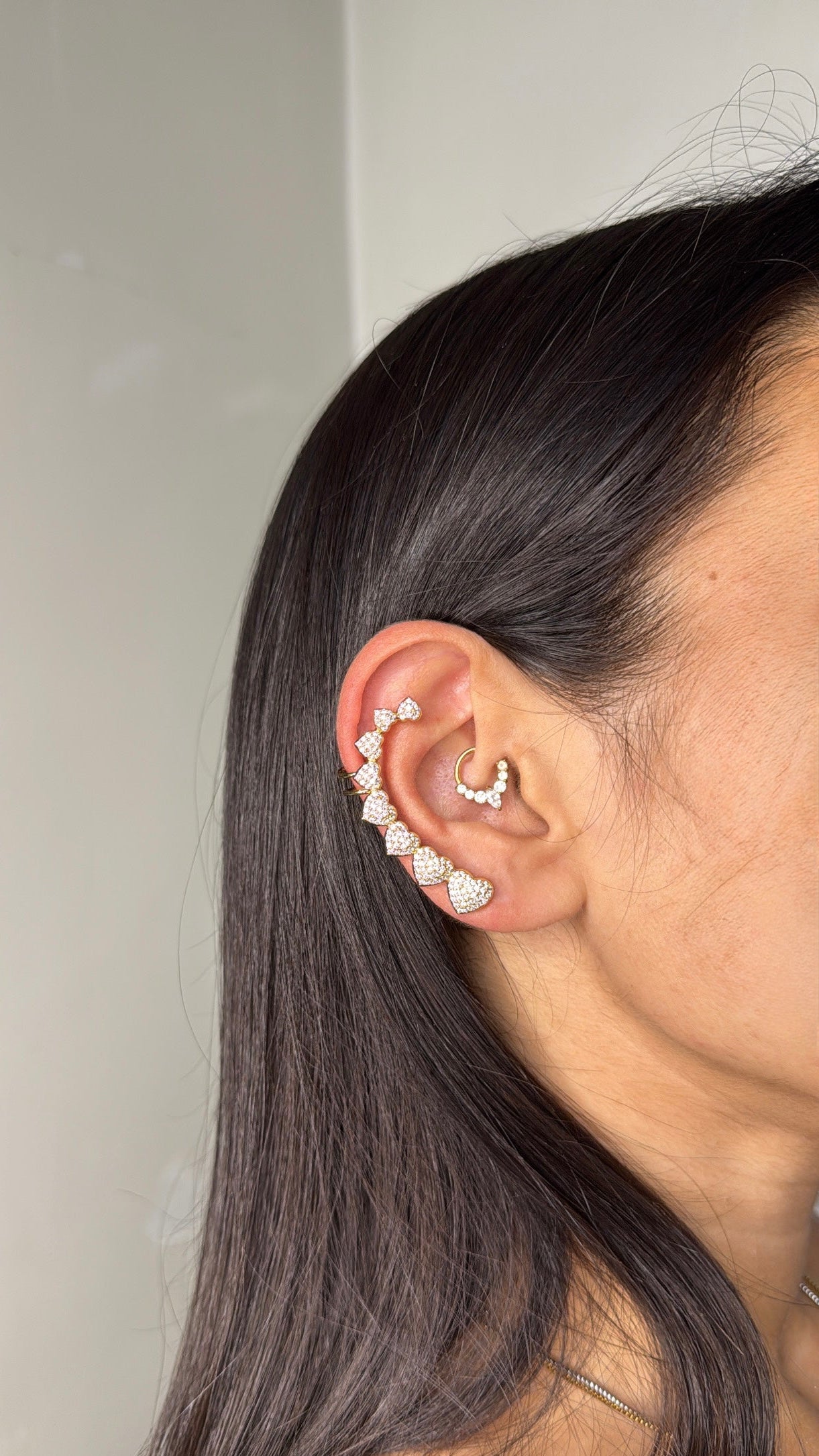 EarCuff Cuore Pieno Gold