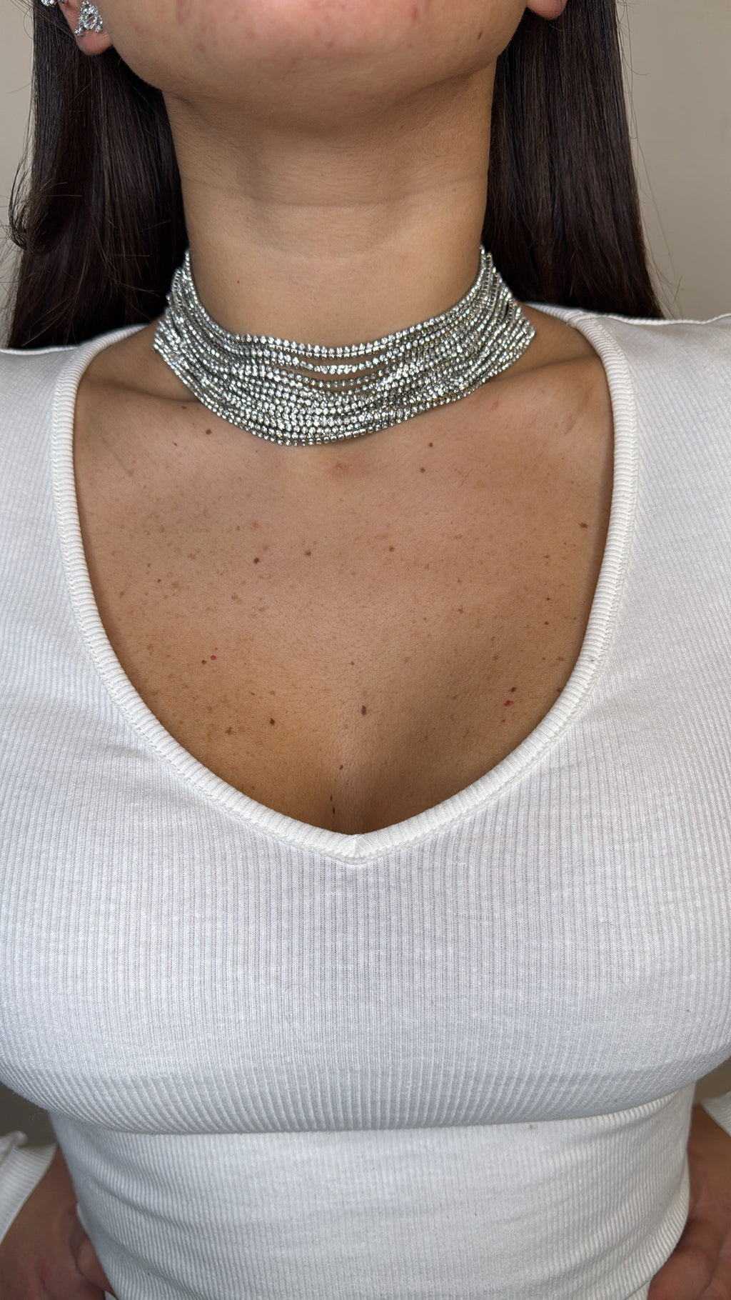 Choker " Multi Tennis Silver"