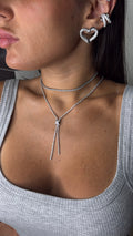 Cravatta Tennis Silver