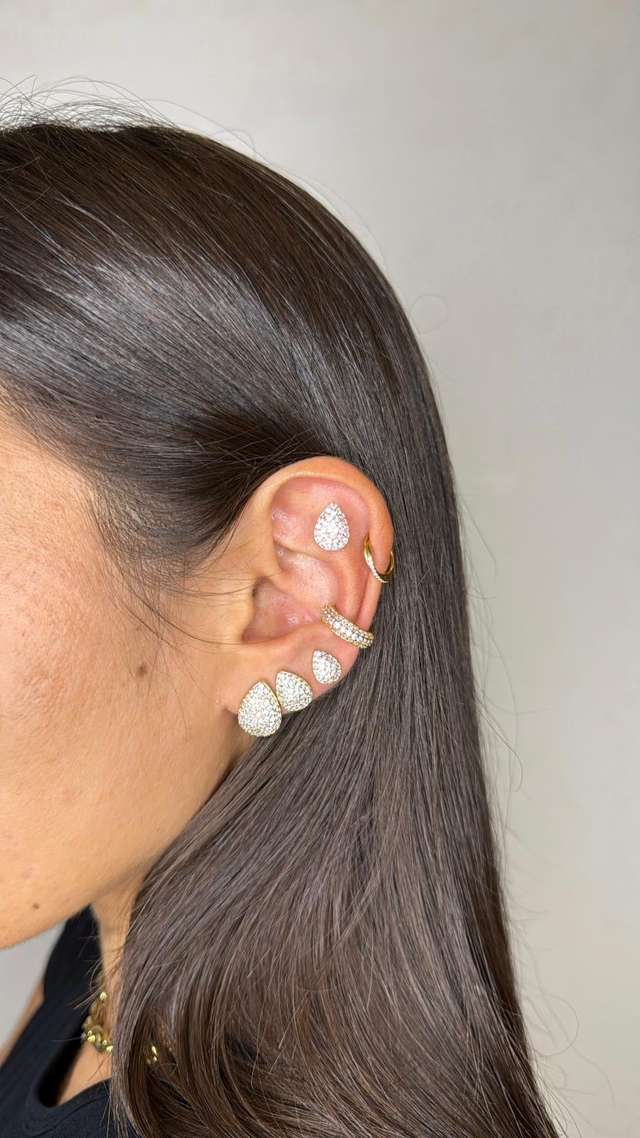 EarCuff Strass Gold