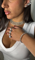 Collier Maxi Strass Silver