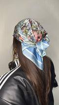 Foulard Flower Blue