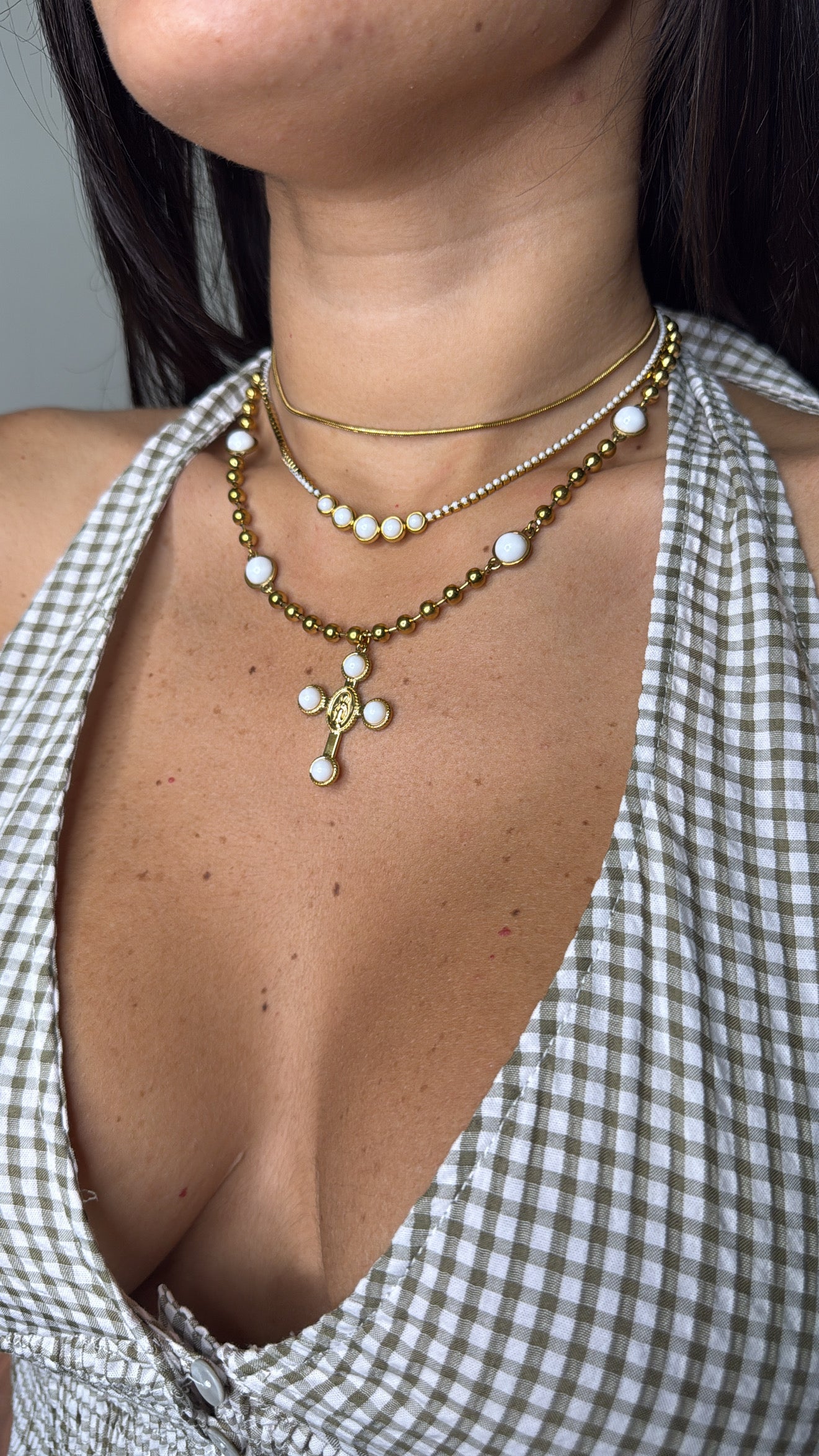 Collana Double White