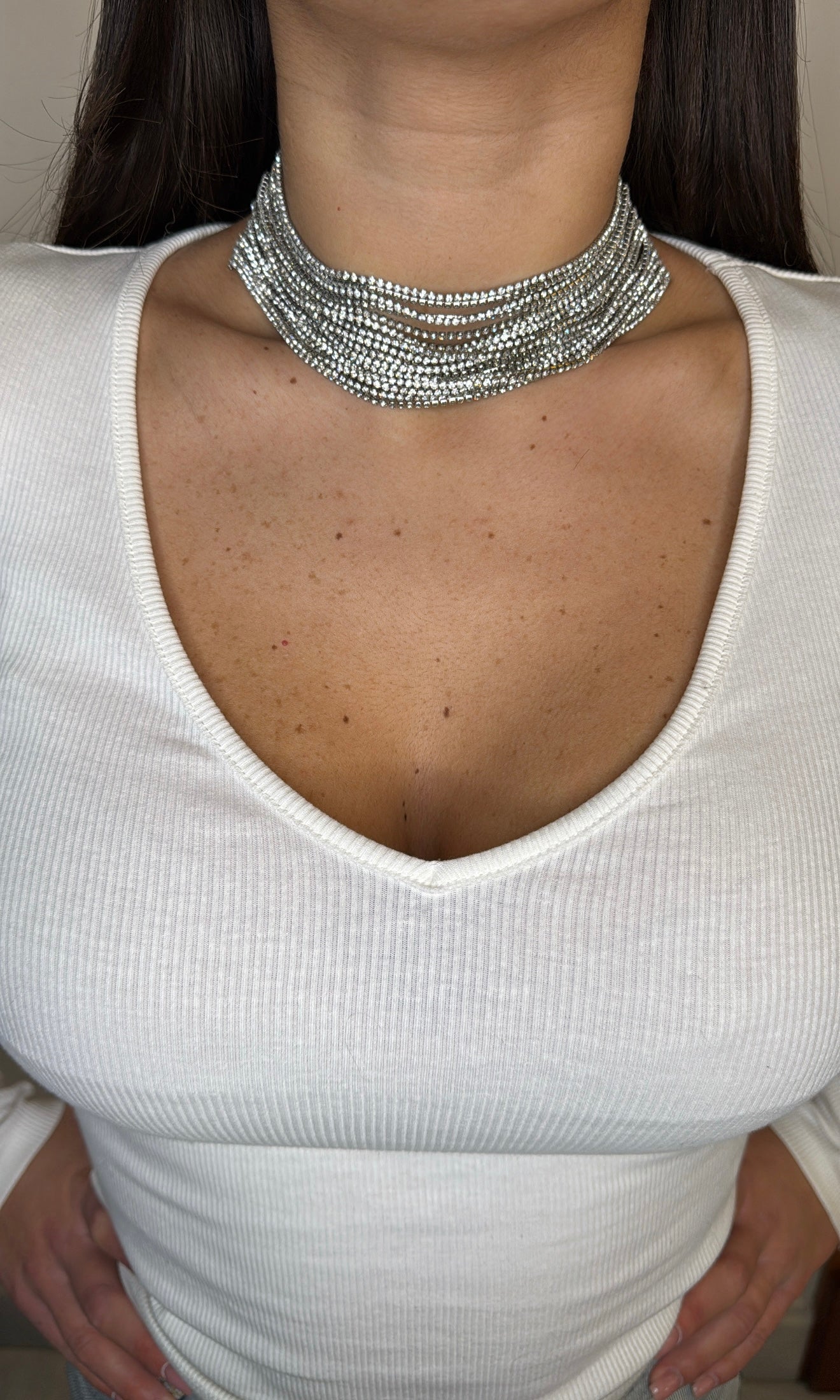 Choker " Multi Tennis Silver"